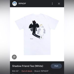 Rip N Dip Devil & Angel T-Shirt (color: white)